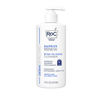 Barrier Renew® Gel-To-Foam Cleanser Bottle with National Eczema Association seal