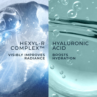 Hexyl-R Complex Visibly Improves radiance
Hyaluronic acid boosts hydration