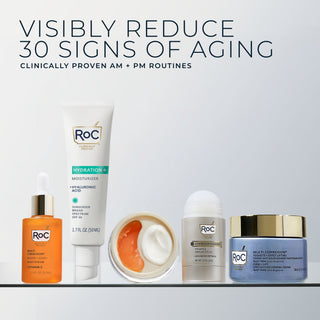 visibly reduce 30 signs of aging clinically proven am + pm routines