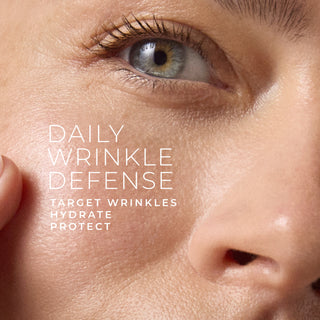 Daily wrinkle defense target wrinkles hydrate protect