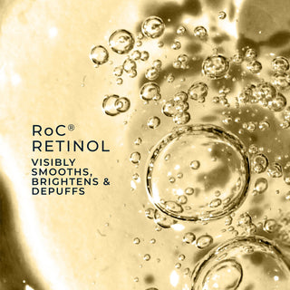 roc retinol visibly smooths, brightens and depuffs