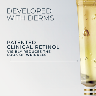patented clinical retinol: visibly reduces the look of wrinkles