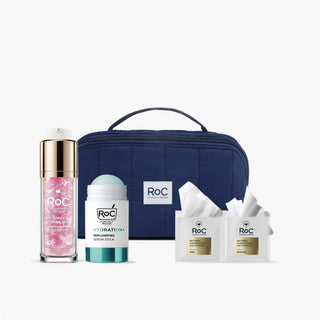Glass Skin Kit with limitied edition roc cosmetic bag