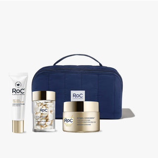 retinol starter set with cosmetic bag