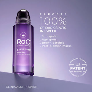 Targets 100% of dark spots in 1 week (sun spots, age spots, brown patches, post-blemish marks). Clinically Proven. 