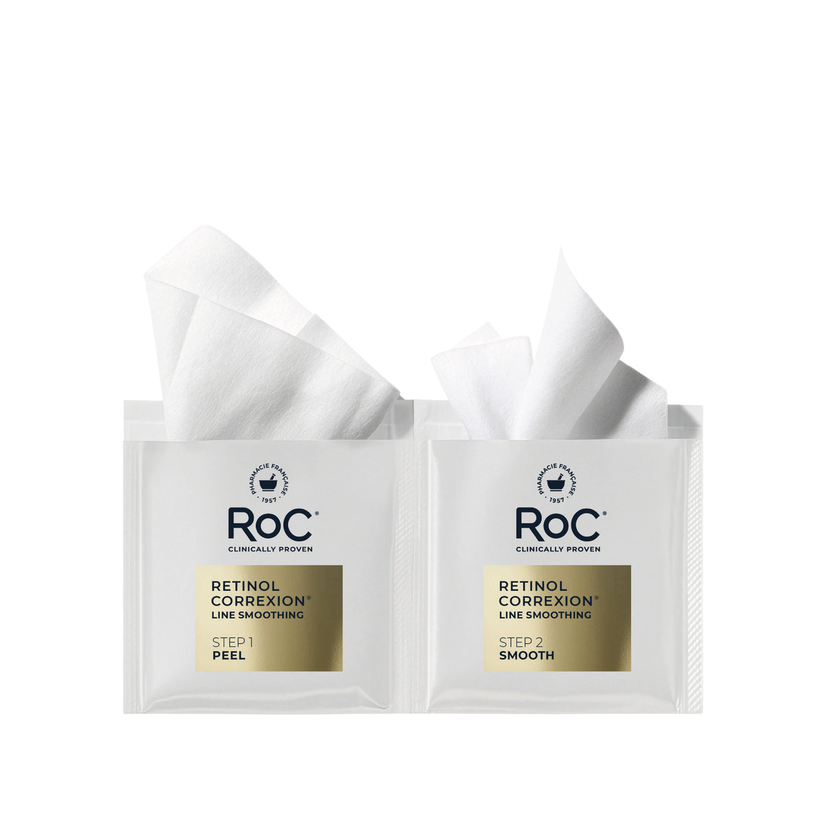 RoC Retinol Correxion Line Smoothing 2-Step Peel Pads, Step 1 and Step 2