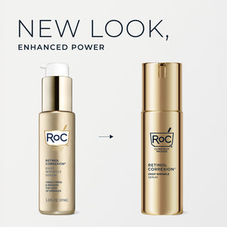 New look and enhanced power of the deep wrinkle serum now with patented clinical retinol