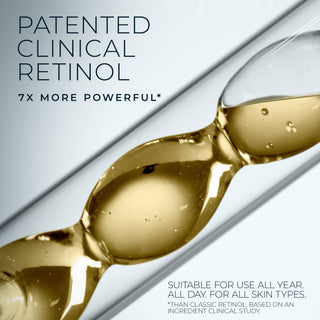 deep wrinkle serum is made with patented clinical retinol
7x more powerful*
suitable for use all year. all day. for all skin types.
*than classic retinol. based on an ingredient clinical study