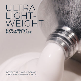 ultra light-weight non-greasy no white cast