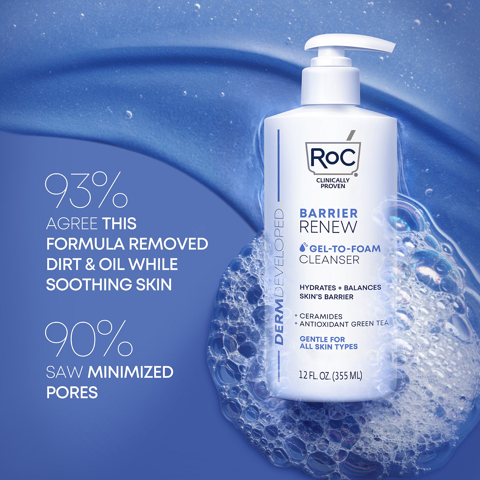 Barrier Renew® Gel-To-Foam Cleanser – RoC® Skincare