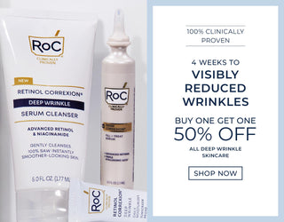 100% Clinically Proven! 4 Weeks to Visibly Reduced Wrinkles! Buy one get one 50% off all Deep Wrinkle Skincare! Shop Now