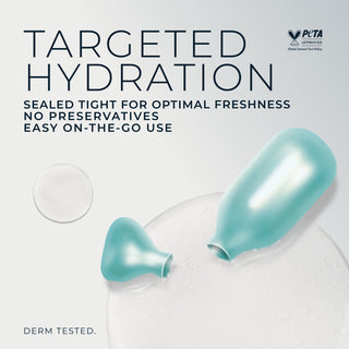 targeted hydration sealed tight for optimal freshness no preservatives easy on-the-go us
Derm tested.
Pete Approved Stamp