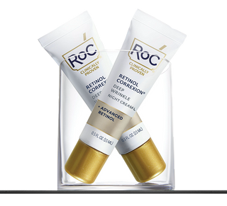 Two tubes of RoCRetinol Correxion Deep Wrinkle Night Cream on a white background