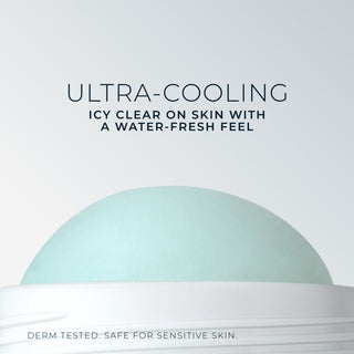 Hydration+ Replumping serum stick top of packaging
ultra-cooling icy clear on skin with a water-fresh feel
derm tested. safe for sensitive skin.