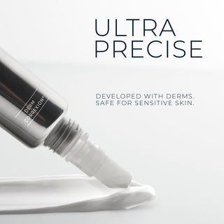 Cosmetic product with 'Ultra Precise' text on a white background