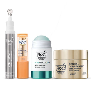 Derm Correxion Eye Repair Dark Circle Cream, Revive + Glow Eye Balm, Hydration+ Serum Stick, Deep Wrinkle Rich Cream
