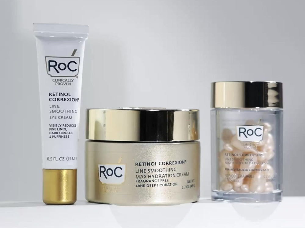 Line Smoothing Eye Cream, Line Smoothing Max Hydration Cream Fragrance Free, Line Smoothing Night Serum Capsules